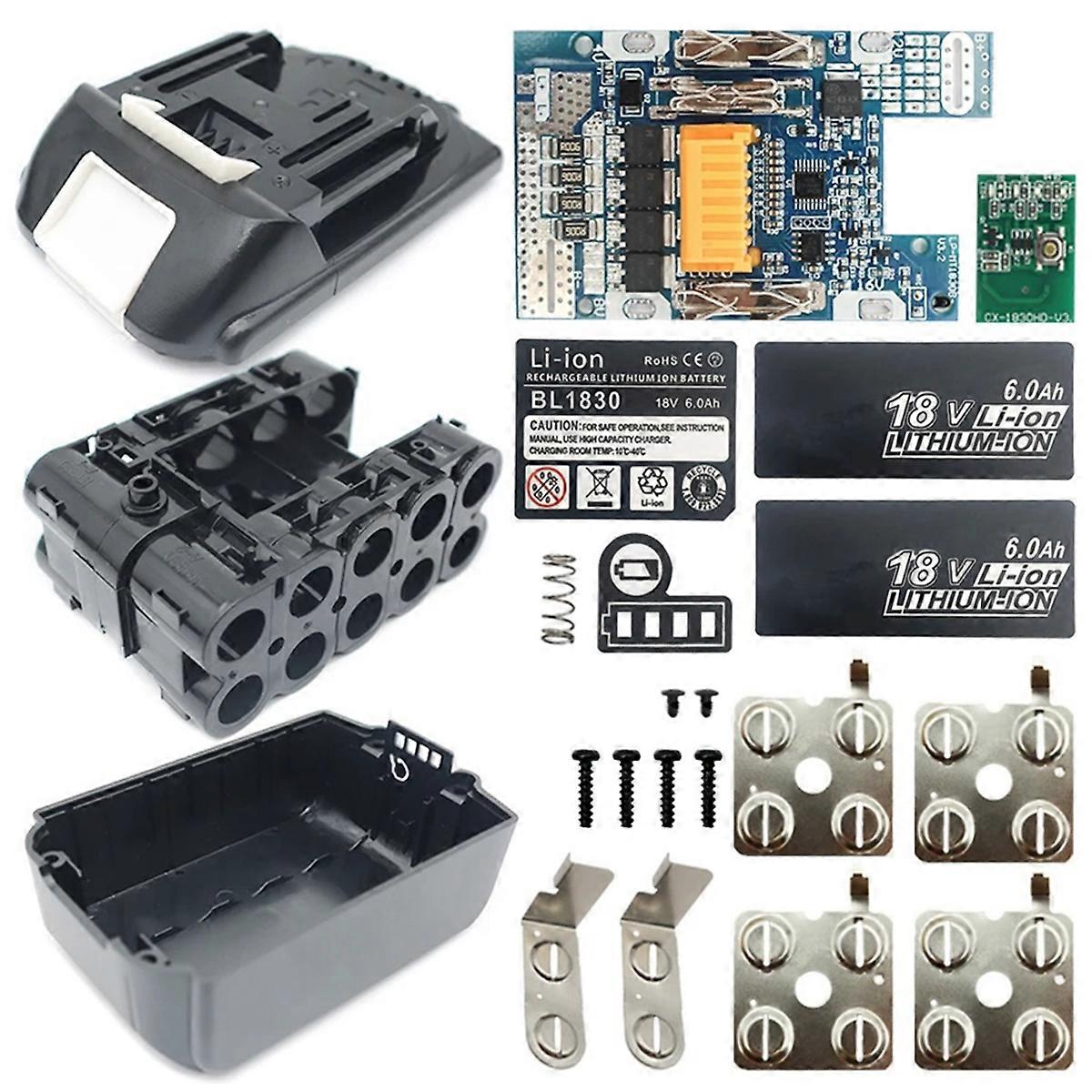 BL1830 Li-Ion Battery Case PCB Charging Protection Circuit Board BL1860 Shell Box for 18V 6.0Ah Li-Ion Battery