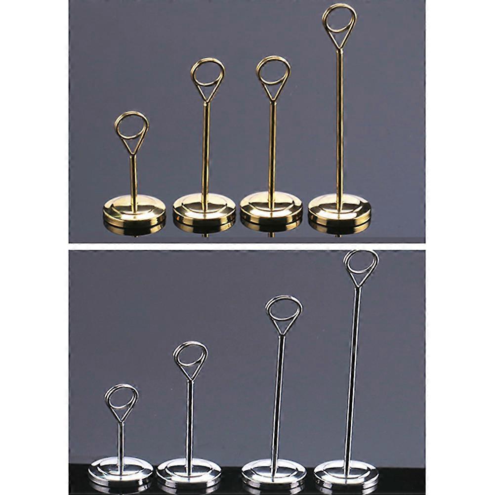 Stainless Steel Table Sign Holders Dinner Table Numbers Vertical Stand Home Office Decor 14 Inches 1Set