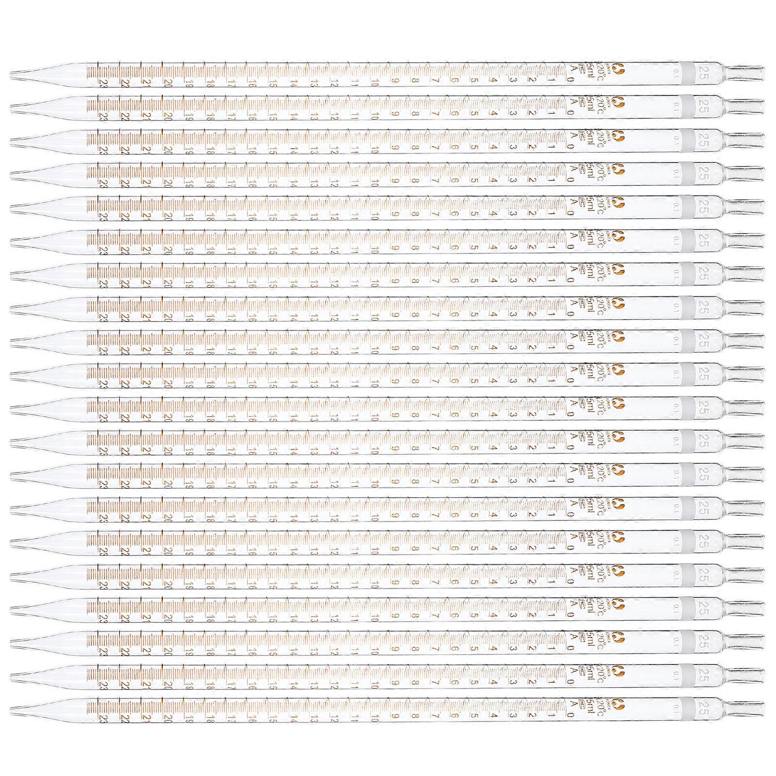 Accurate Pipette Dropper Glass for Experiment Use with 20Pcs Set