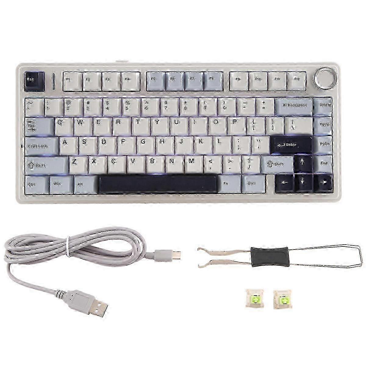 AULA F75 80 מקלדת מכנית Bluetooth מקלדת גיימינג אלחוטית