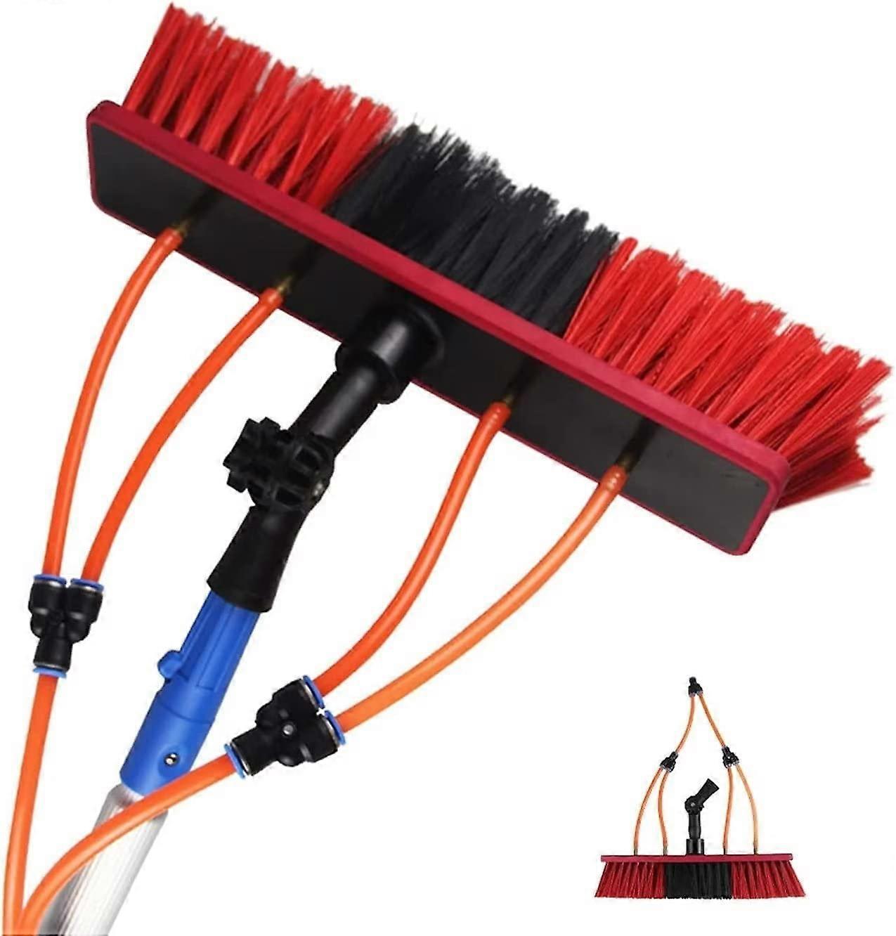 Telescopic Window Cleaner With 50cm Brush And 6m Pole Water Fed Extendable Brush For PV Panels