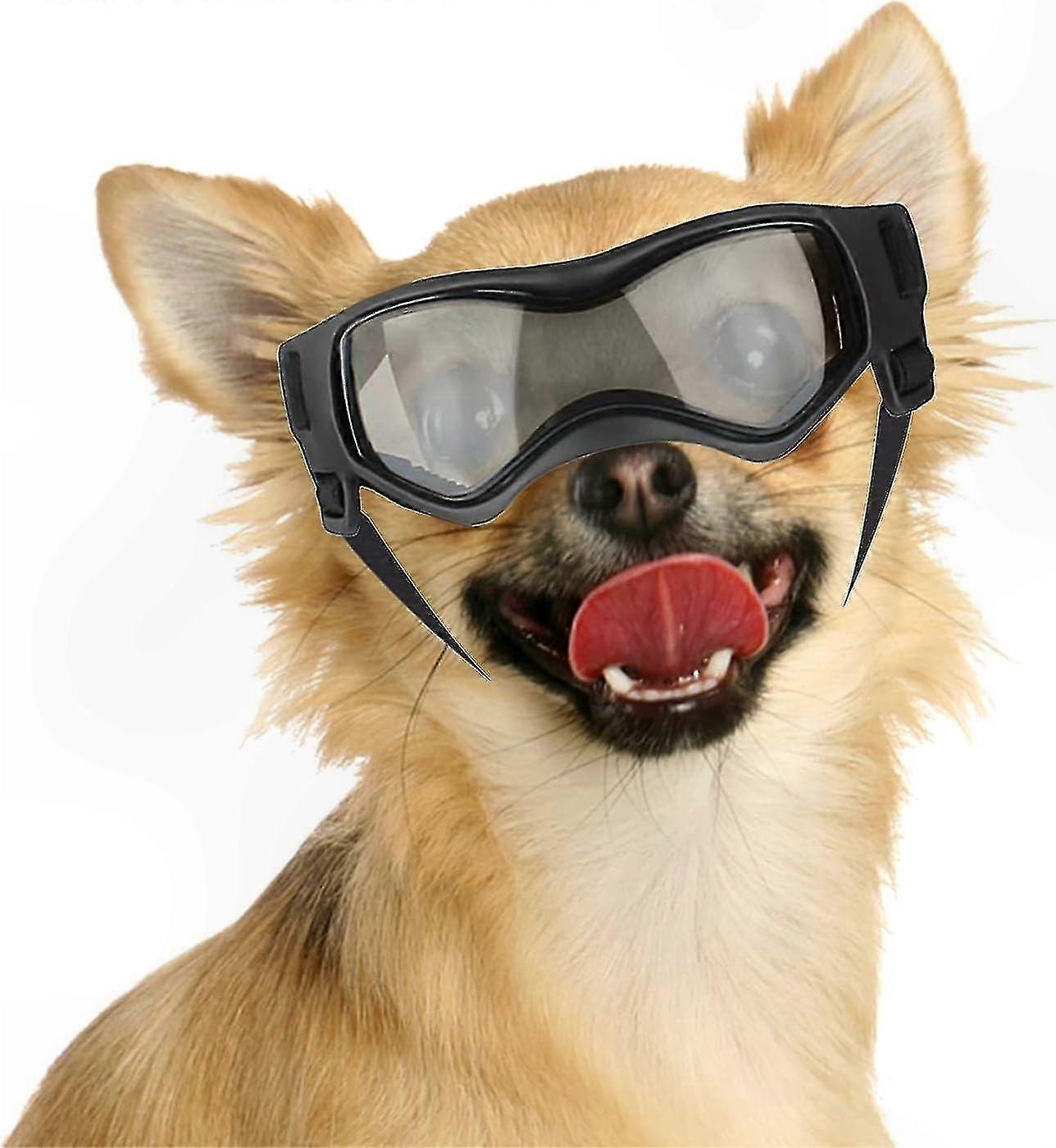 UV-Protected Dog Goggles for Motorcycling, Windproof and Anti-Fog Design for Small to Medium Breeds
