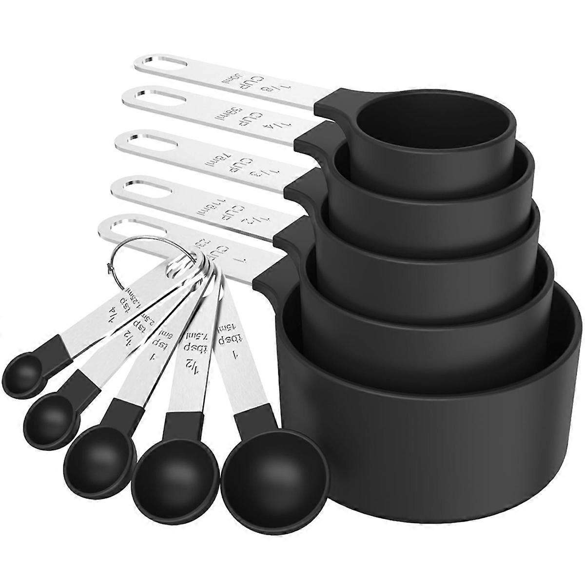 Measuring Cups & Spoons Set, Stackable Cups and Spoons, Nesting Measure Cups, Kitchen Gadgets for Co