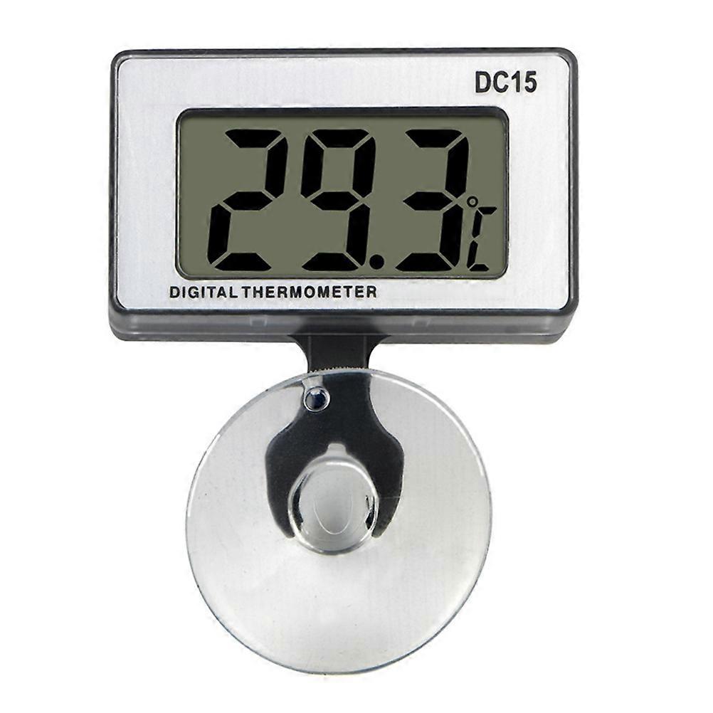 Temperature Meter Dc15 Mini Digital LCD Aquarium 2Pcs White