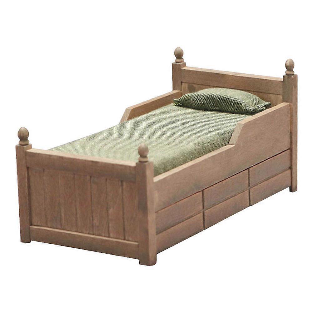 Mini Bed Model Simulated Bed Model for Decor 3Pcs Mini House Toy
