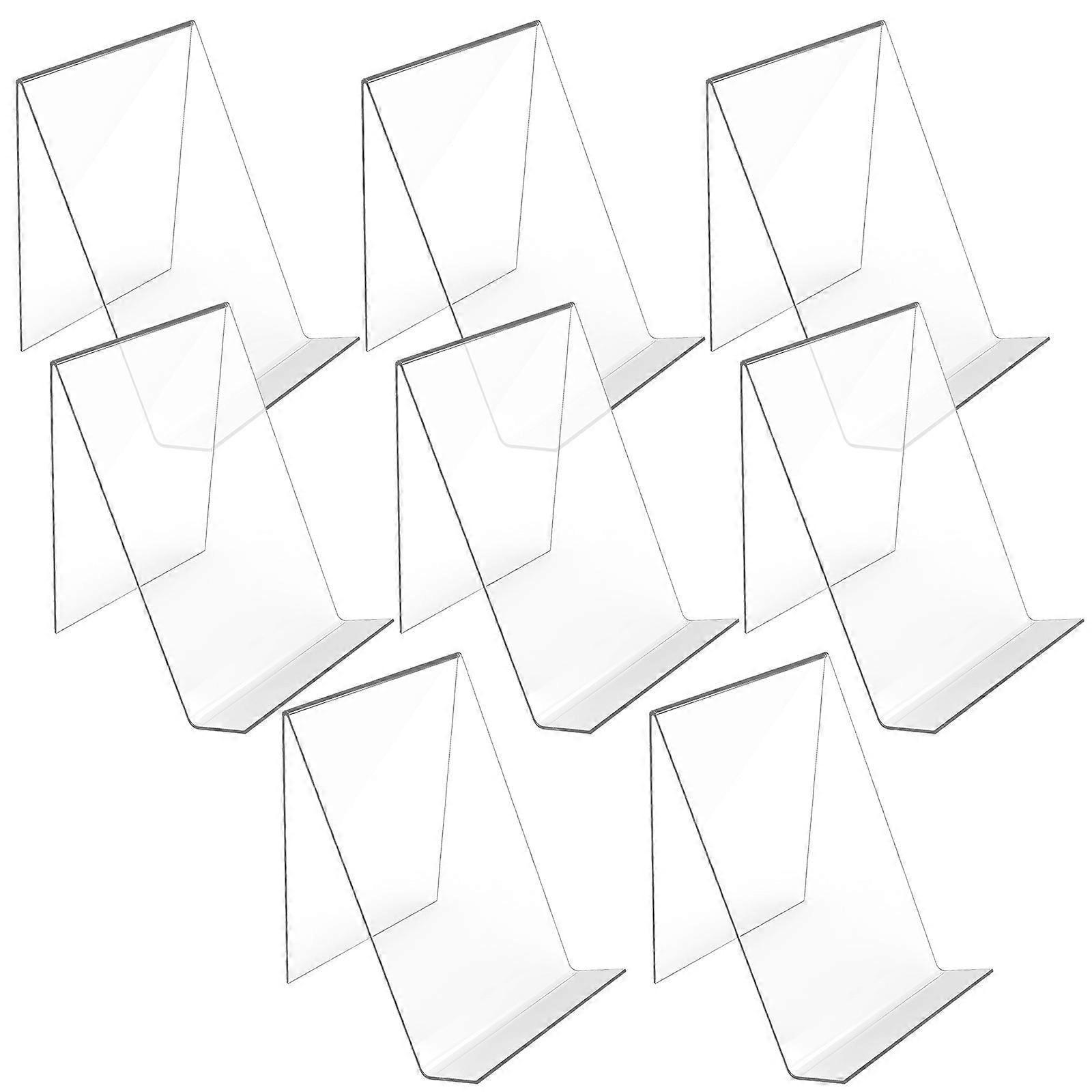 Transparent Acrylic Racks 24Pcs Display Stands for Book Album Photo Frame at Home Office Shop School