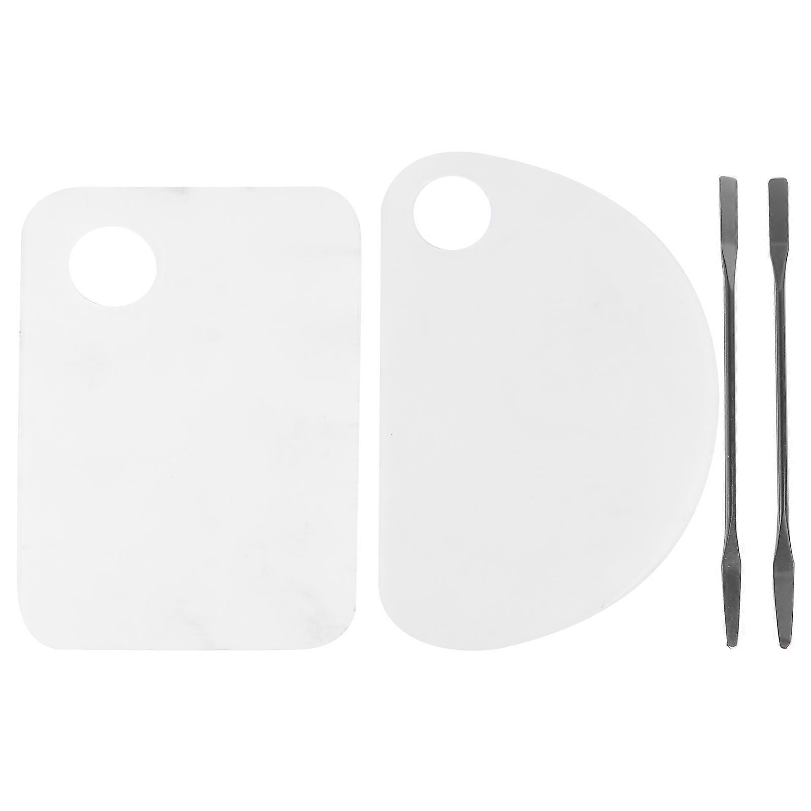 Nail Art Tool Supply Plastic Mixing Plate for Manicure 2Sets Set