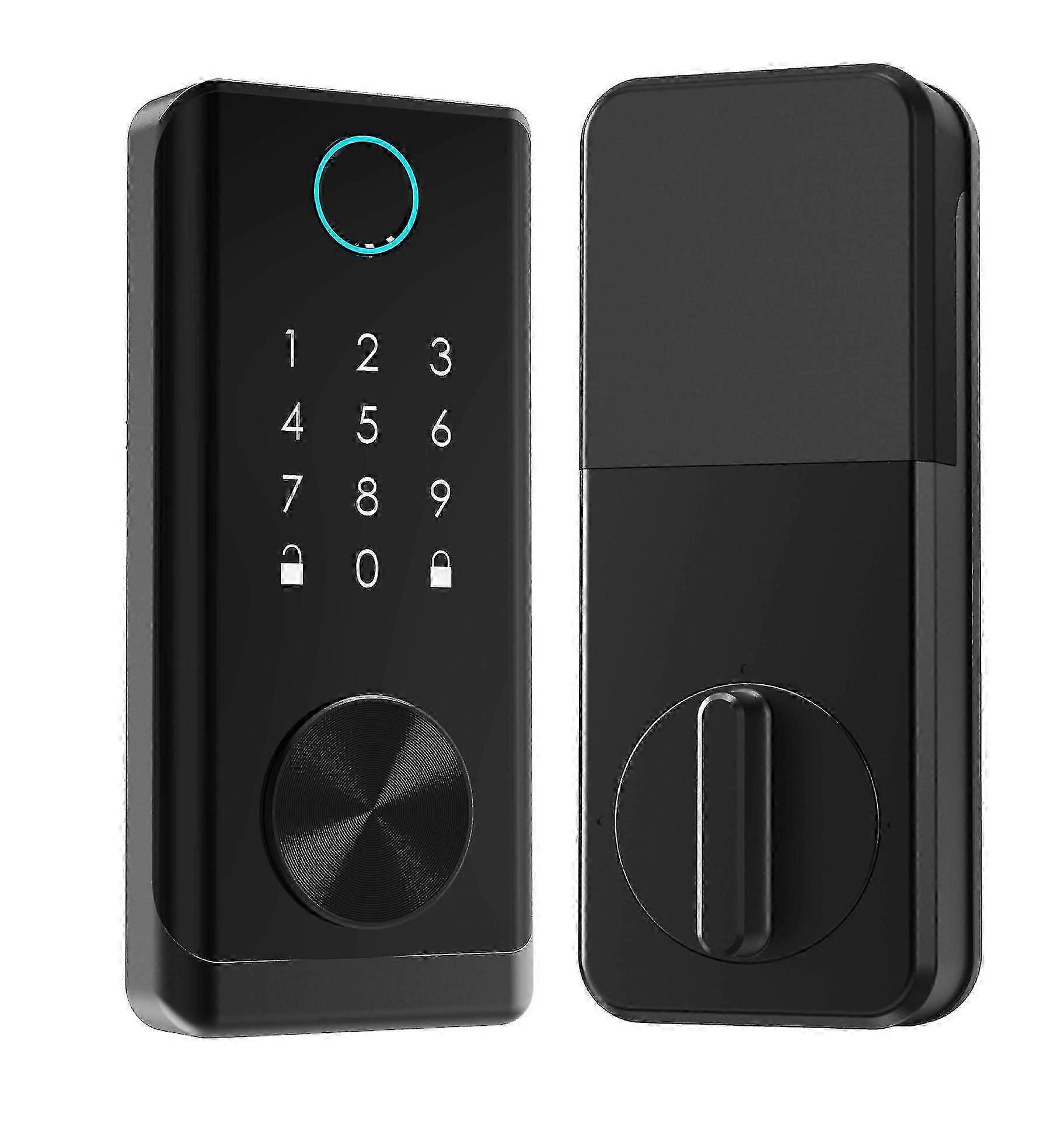 Electronic Keypad Deadbolt Door Lock, Home Bluetooth App Smart Lock (black)