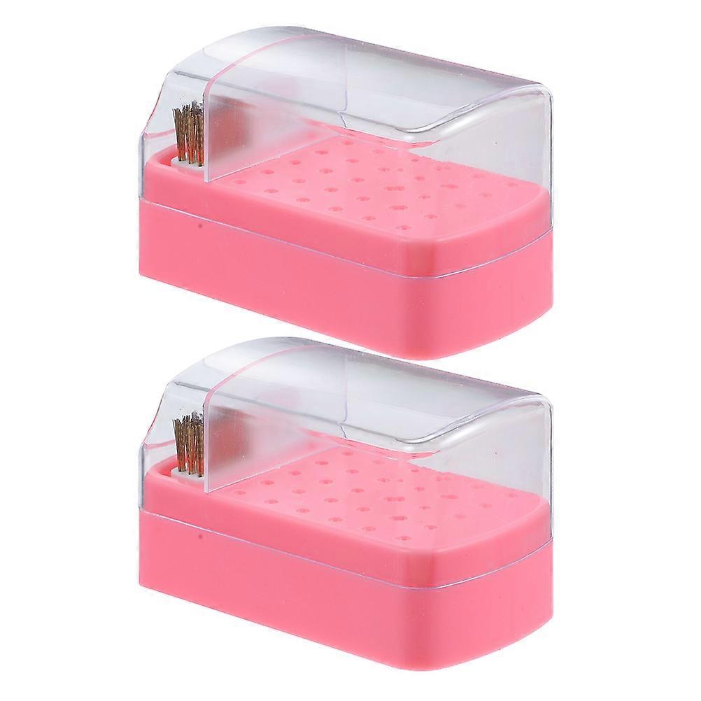Compact Nail Drill Bit Storage Case Designed For On-the-go Use By Women With 30 Holes In Pcs