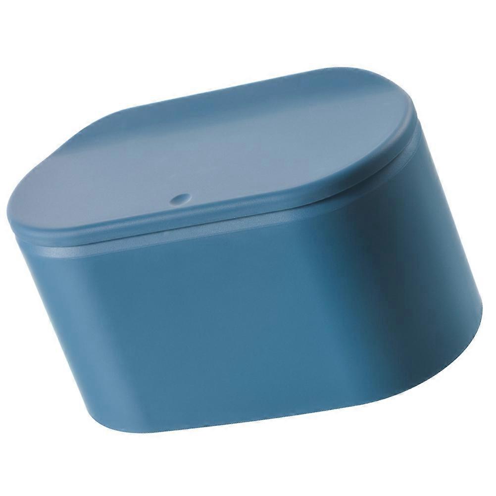 Garbage Can Press-Button Trash Can for Storage 3Pcs Blue