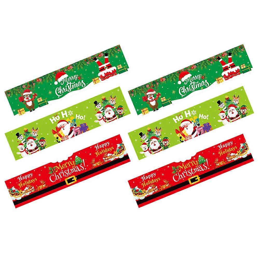 Labels Party Label Stickers Bar Decor Assorted Color 21.6X5.8X0.1CM Identifier 6Pcs