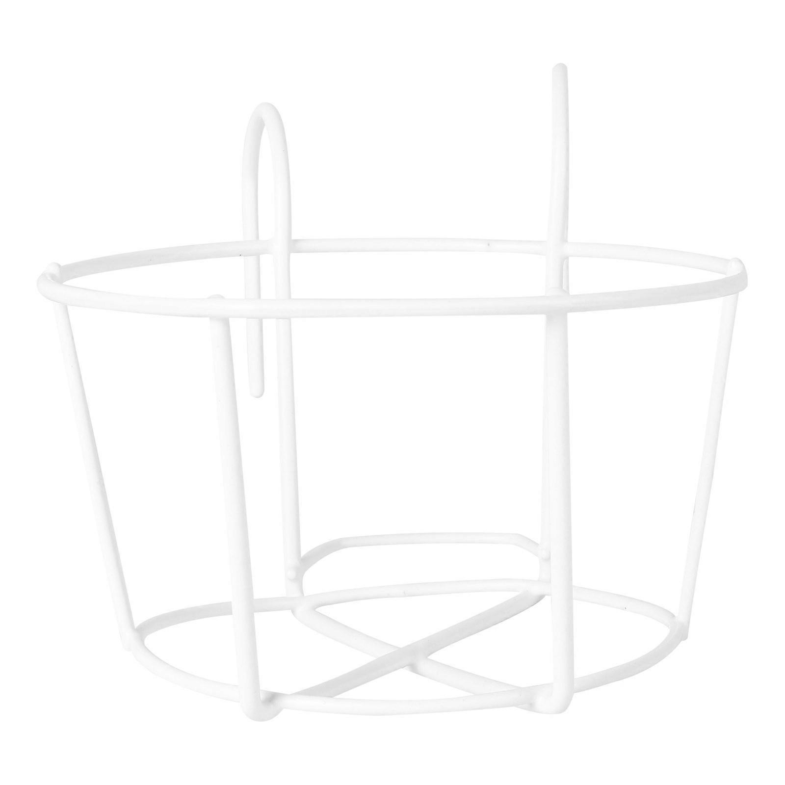 White Metal Hanging Basket Planter Stand for Storage Use 2Pcs