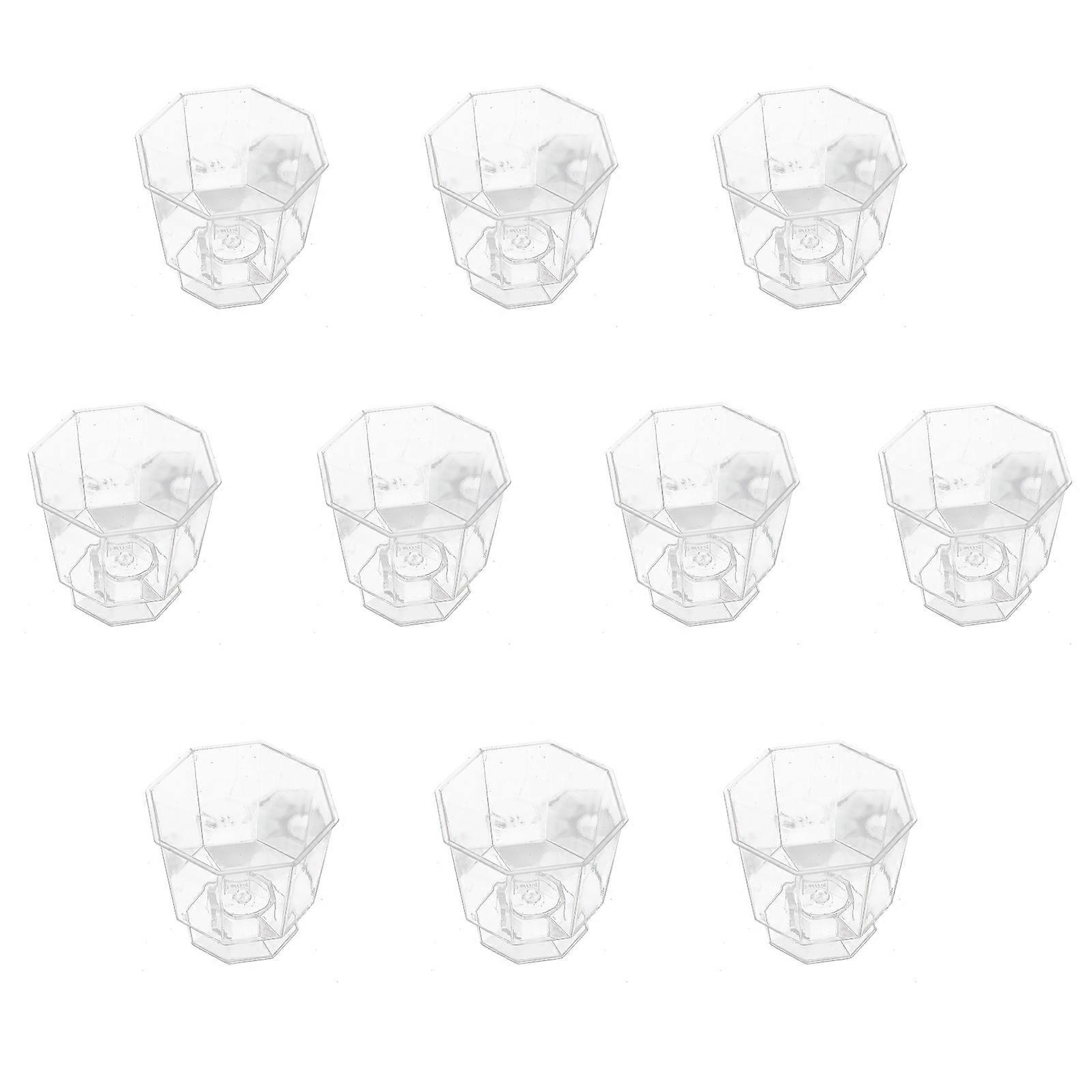 Pudding Cup High Temperature Resistant for Kitchen Use 10Pcs Transparent Dessert Cups