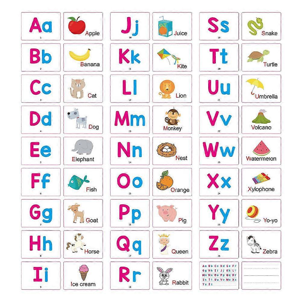 Letter Card Alphabet Cards for Children Cognitive Learning 81Pcs Set