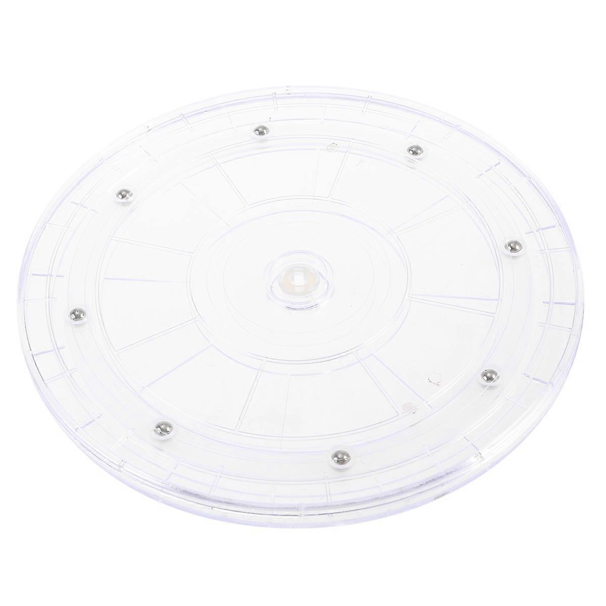 Turntable Plastic Tray Cabinet Organizer for Storage Use 2Pcs White