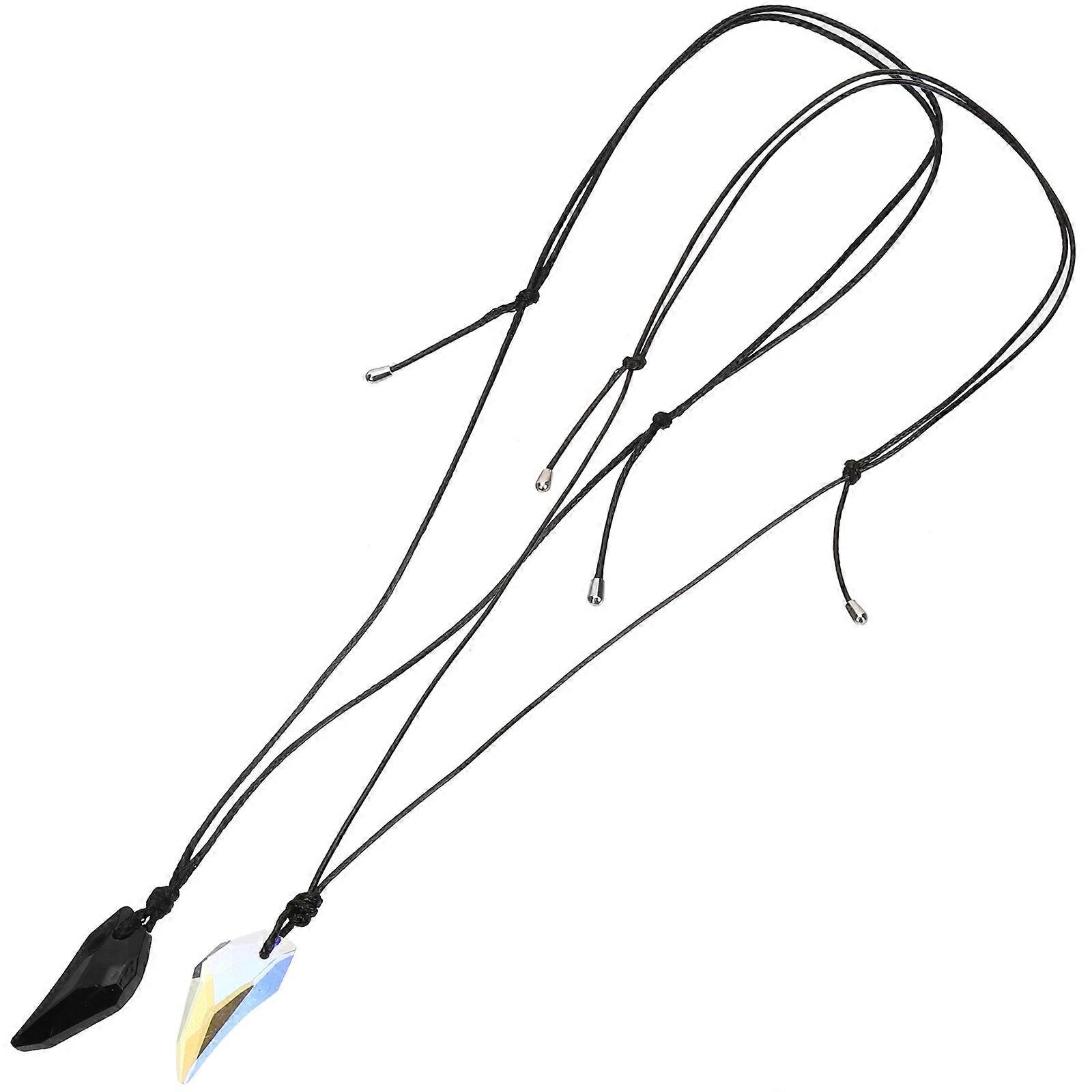 Unique Design Heart Necklace Couples Jewelry Matching Pendant for Special Occasions Adjustable Length Assorted Color 5 Pairs