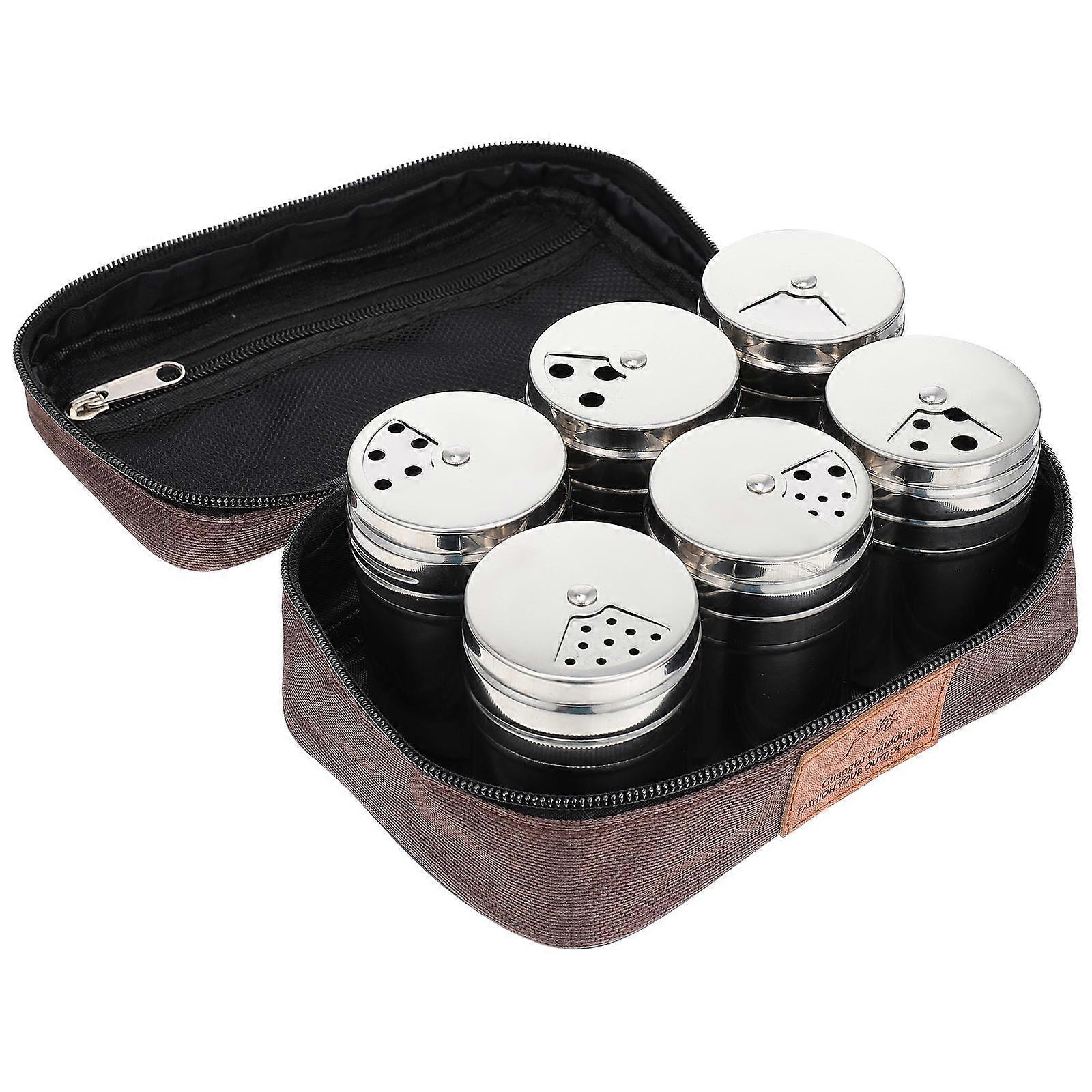 Seasoning Jar Picnic Seasoning Jars for Home Use 3Sets with Carry Bag