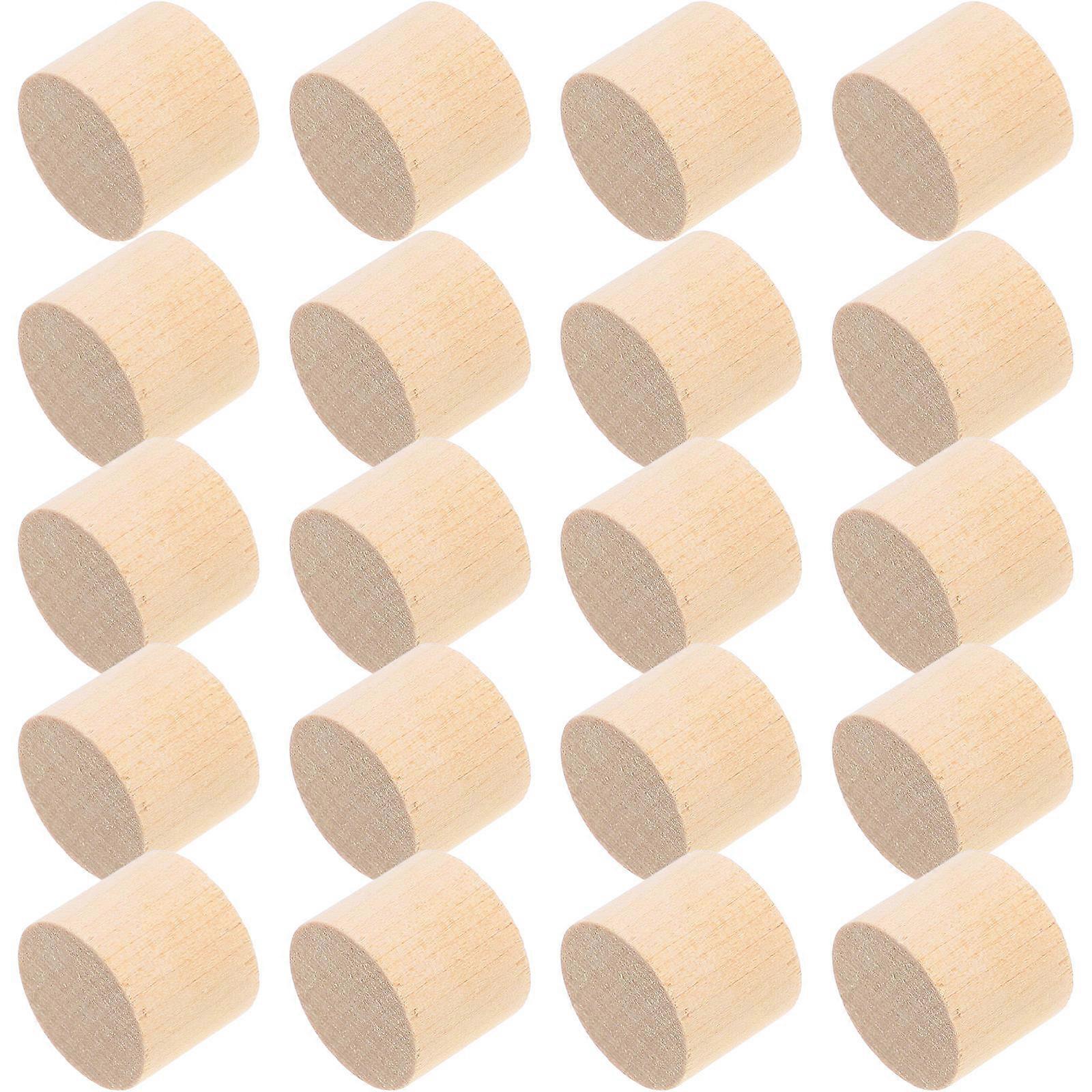 40Pcs Unfinished Wood Blocks Craft Supplies For DIY Enthusiasts In Brown Color Ideal For Handmade Creations In Various Settings