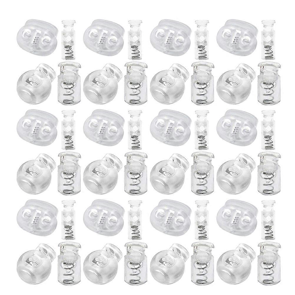 Lock End Stoppers Transparent Plastic Buckle for Camping Use 600Pcs