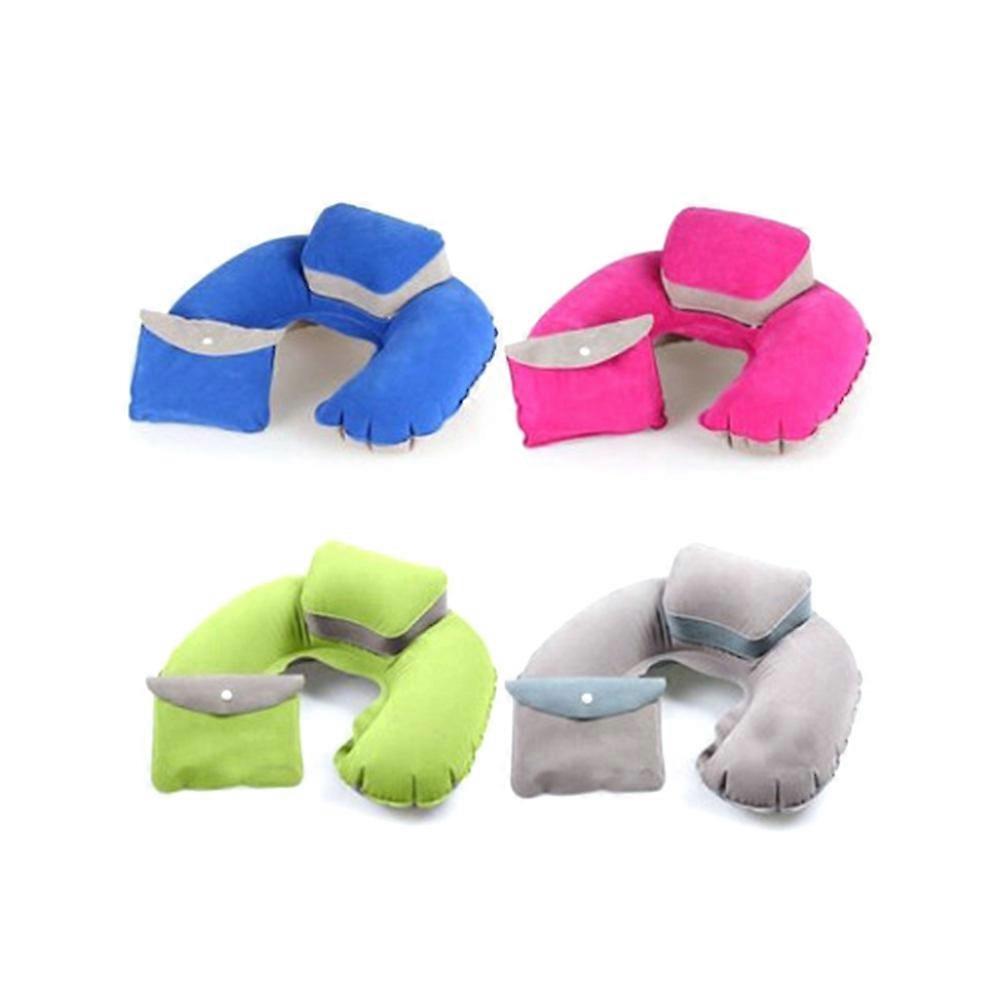 Inflatable Travel Pillow Adjustable Air Pressure Rosy for Rest Use
