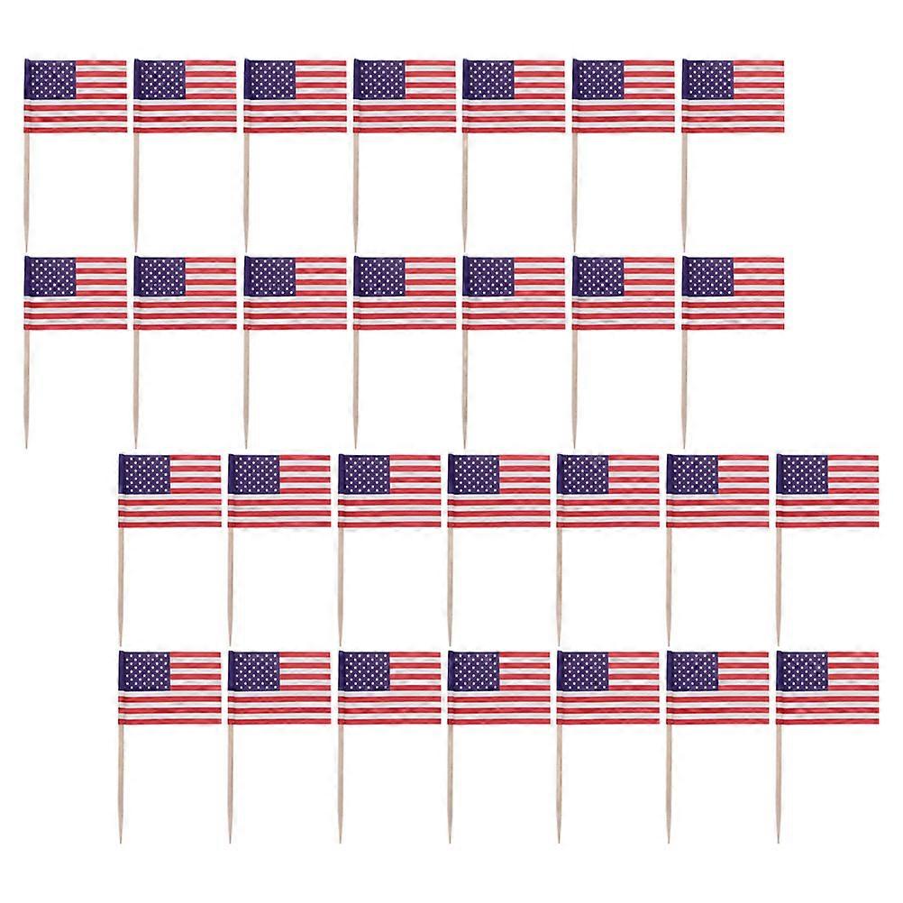 Usa Toothpick Flags for Party Fruit Decoration 200Pcs Multi Color Picks