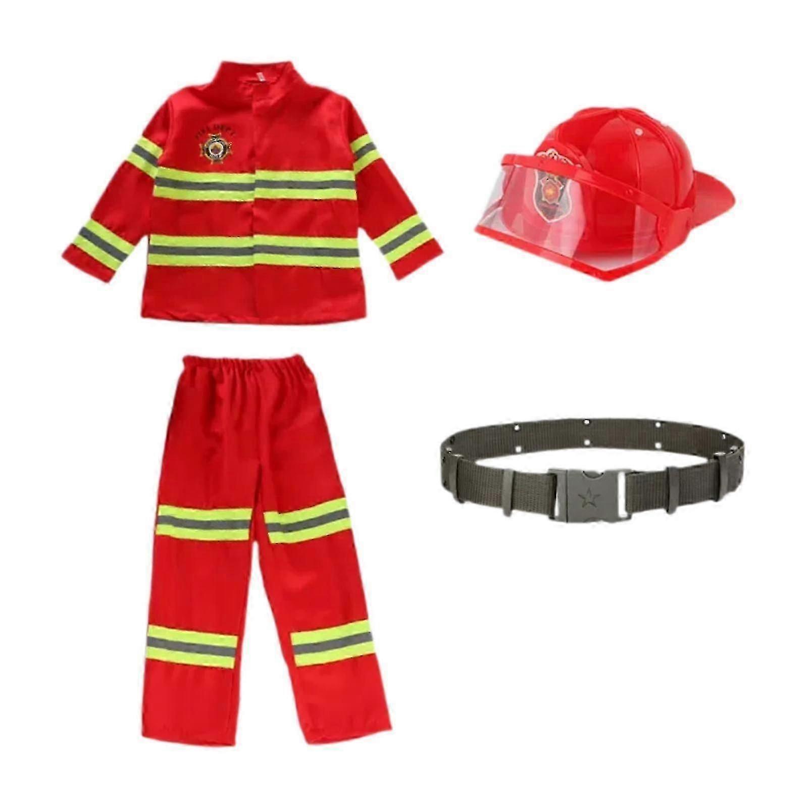 子供消防士のコスチュームロールプレイパーティー幼稚園活動パフォーマンス