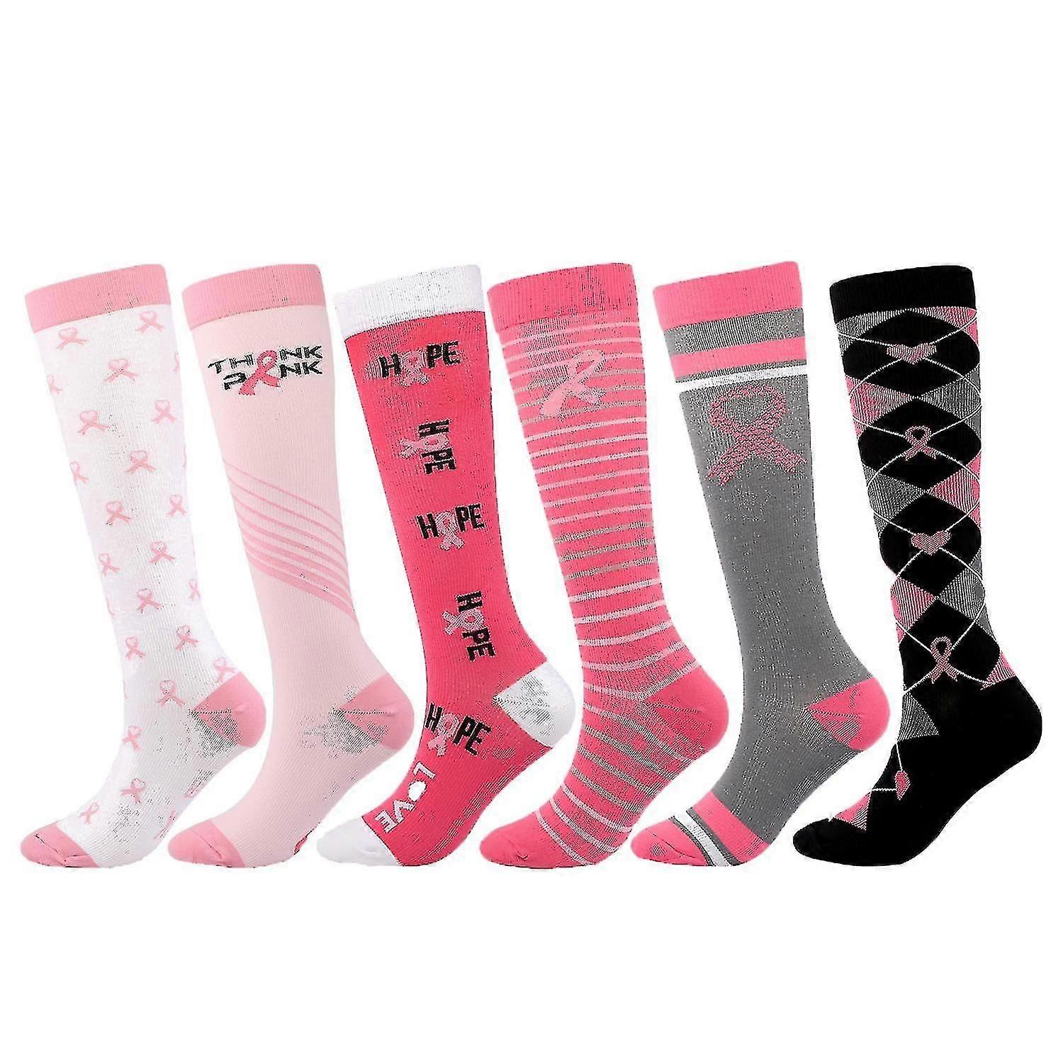 pinkit nauhasukat, 6 paria rintasyöpää