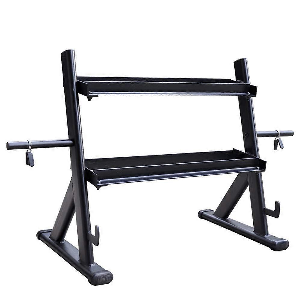 Fitness Dumbbell Rack 2Tier Metal Steel Dumbbell Storage Rack for Home Gym and Dumbbell Holder, Multipurpose Weight Stand
