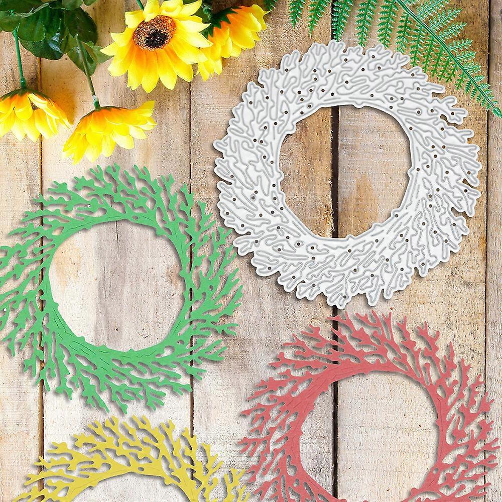 1PC Wreath Metal Cutting Dies Die-cut Crafts Stencil Tool for DlY Handmade Scrapbook Cards