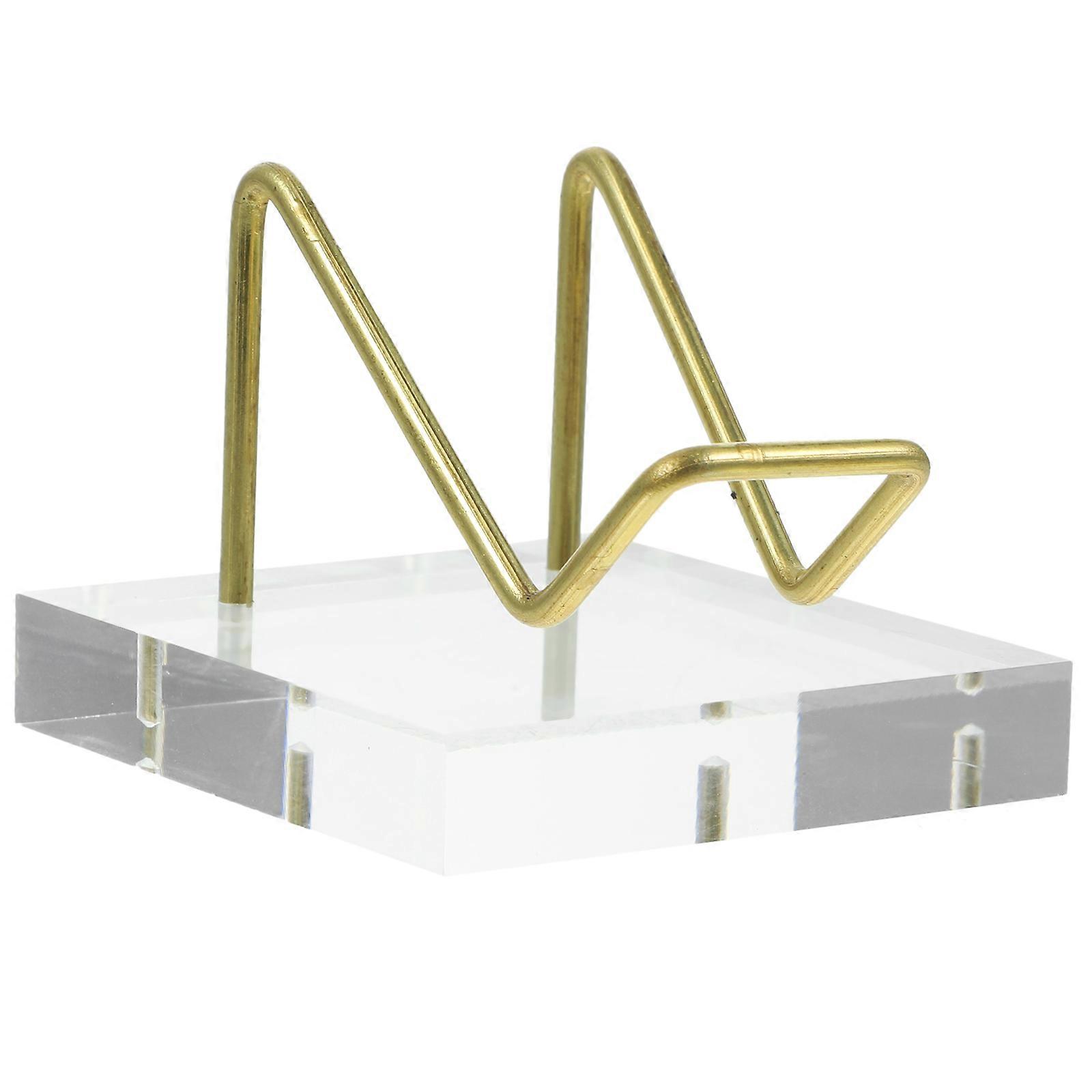 Crystal Display Stand for Gemstone with Metal and Acrylic Materials 2Pcs