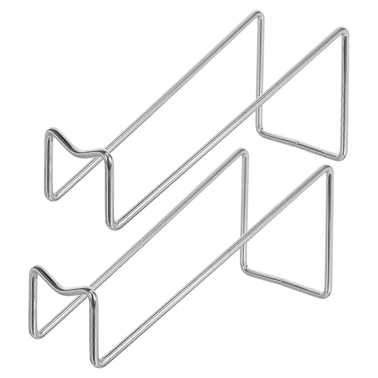 Stainless Steel Single Rack for Holding 2Pcs Decorative Storage Shelf