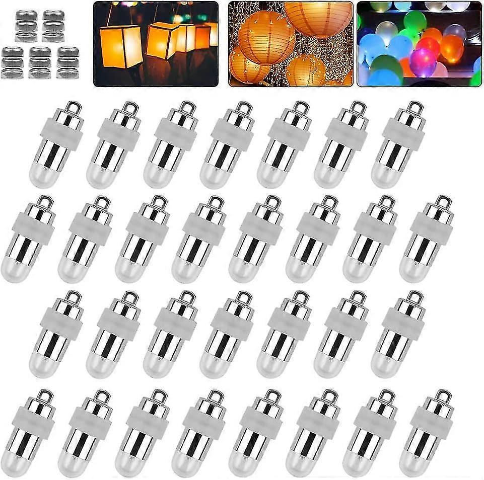30pcs מיני עמיד למים led נייר פנסים אורות נייר פנסים, לבן חם, קישוט חתונה, מסיבת חג המולד