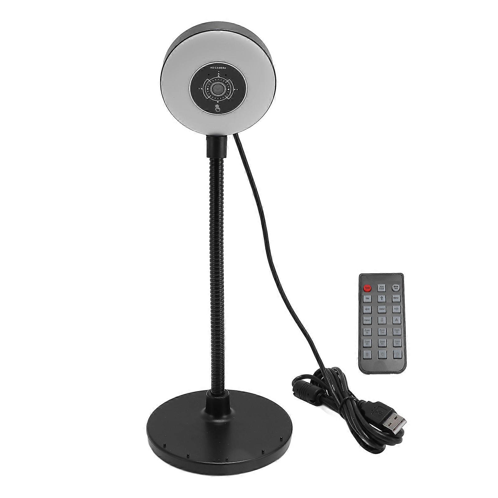 8MP HD Webcam with Light, Mic, Remote Control & Telescopic Stand for Streaming