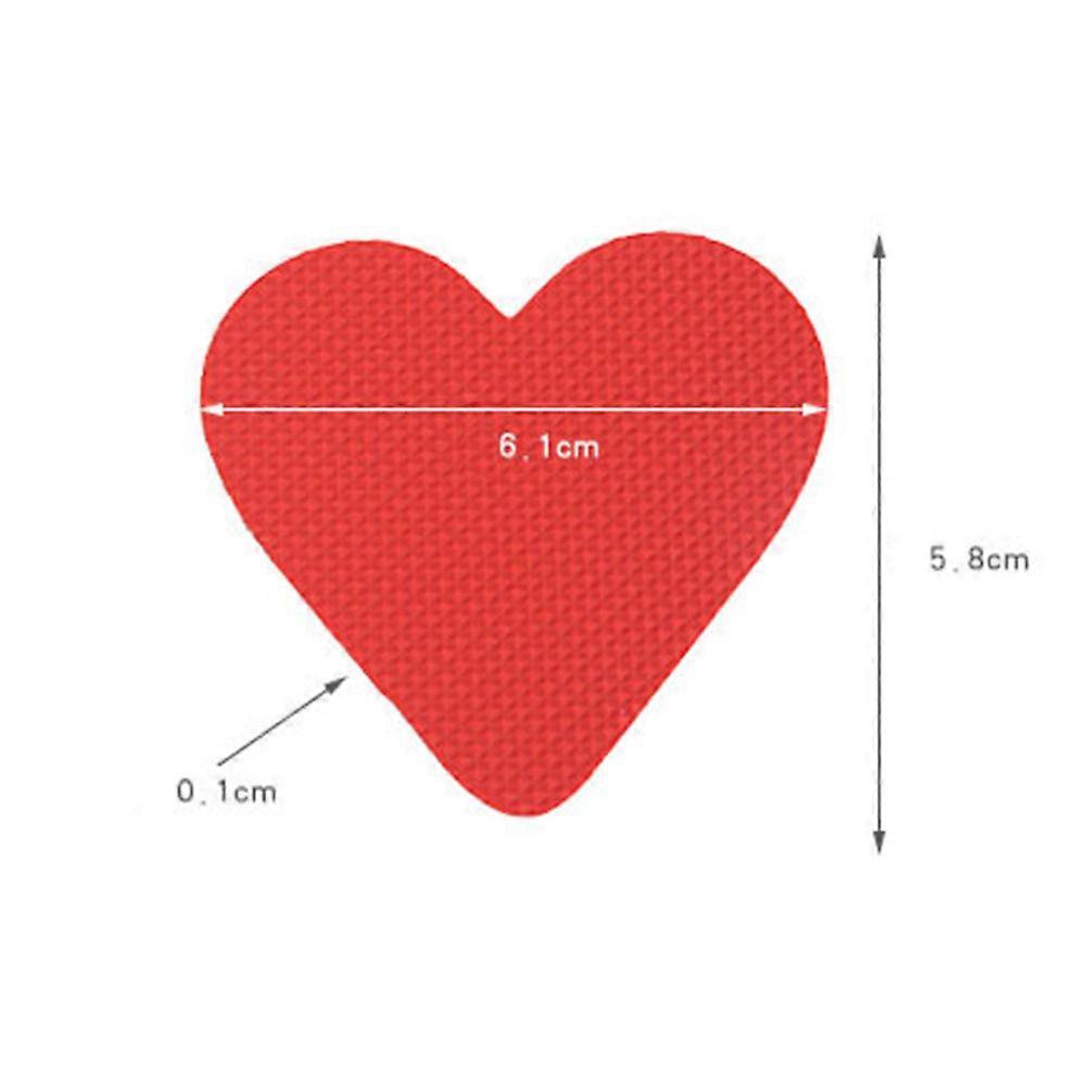 High Heel Shoe Non-Slip Mat for Woman 6Pairs Red Heart Half Sole Pads