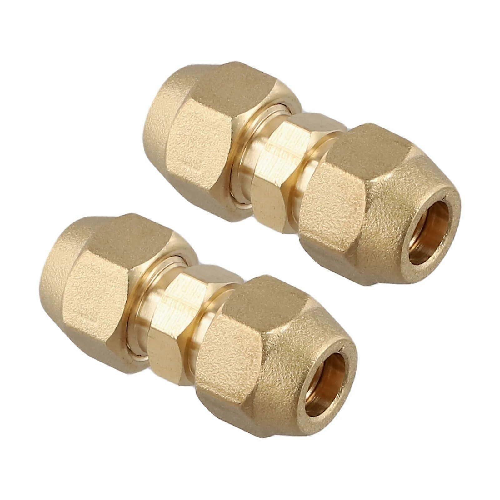 Nipple Copper Pipe Connector Extension 9.52mm Size For Air Conditioning Systems 2 Pack Screw Connection