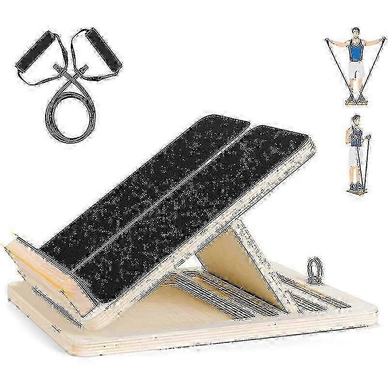 Adjustable Wood Professional Slant Board for Calf Stretching and Ankle Incline
