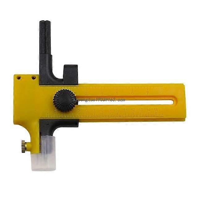 Compass Circle Cutter With Ratchet Handle For Birthday Card Making, Paper And Fabric Crafts, DIY Scrapbooking, Yellow