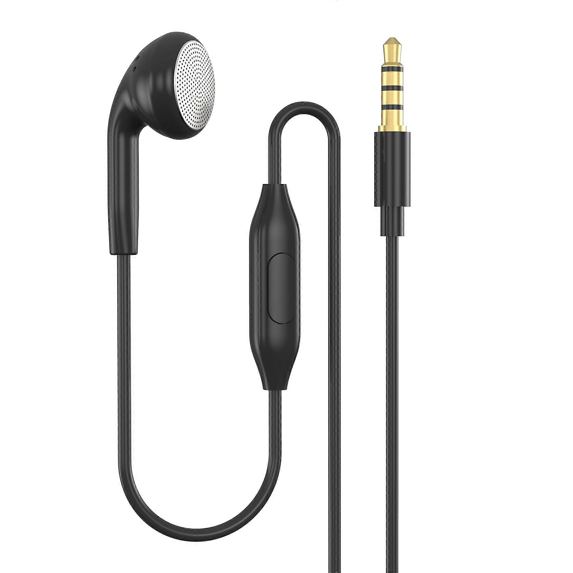 Wired Single Ear Headset with Microphone, Noise Cancelling & In-line Call Controls, 3.5mm Jack for Cell Phone, Compatible with Car Driver