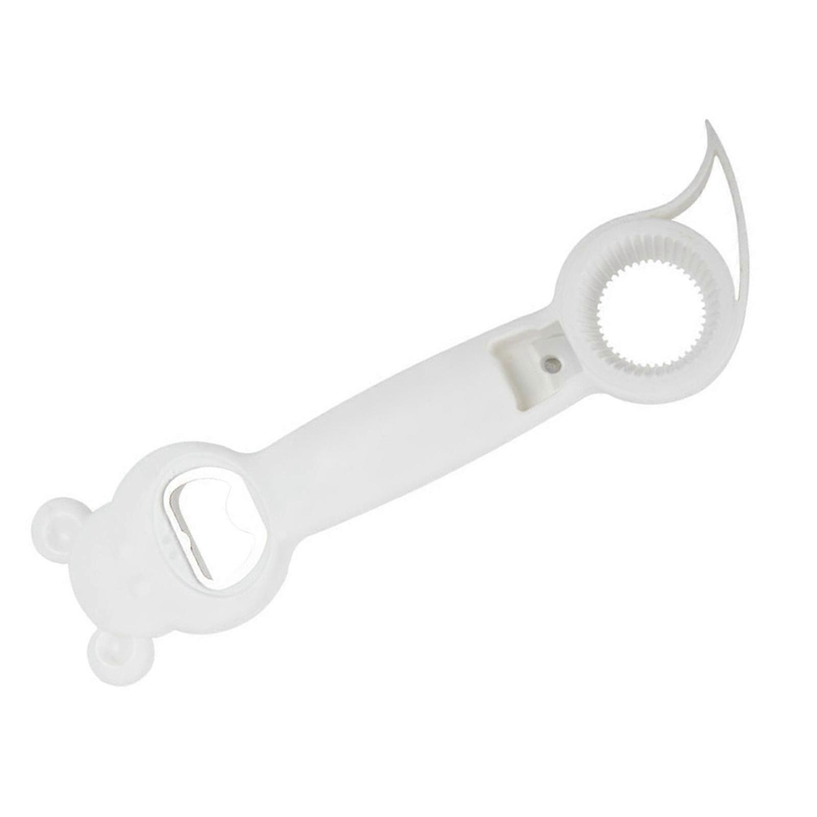 Ergonomic Beer Bottle Opener Easy to Cleans Bottle Opening Tool Plastic Texture Suitable for Various Bottles Use  White