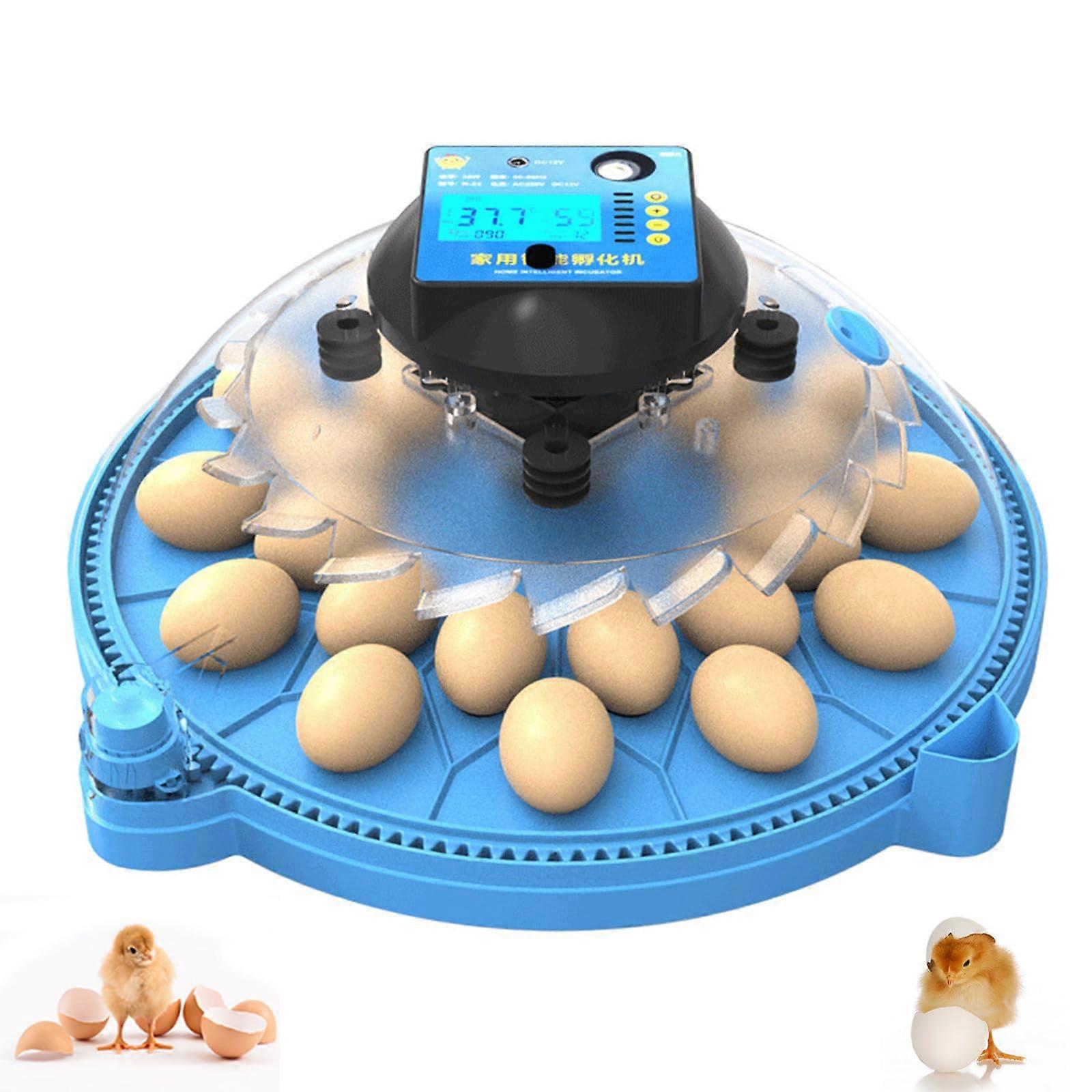 Egg Incubator 12/24/48 Capacity With Automatic Egg Turner And BuiltIn Candler, Temp Humidity Control For Poultry