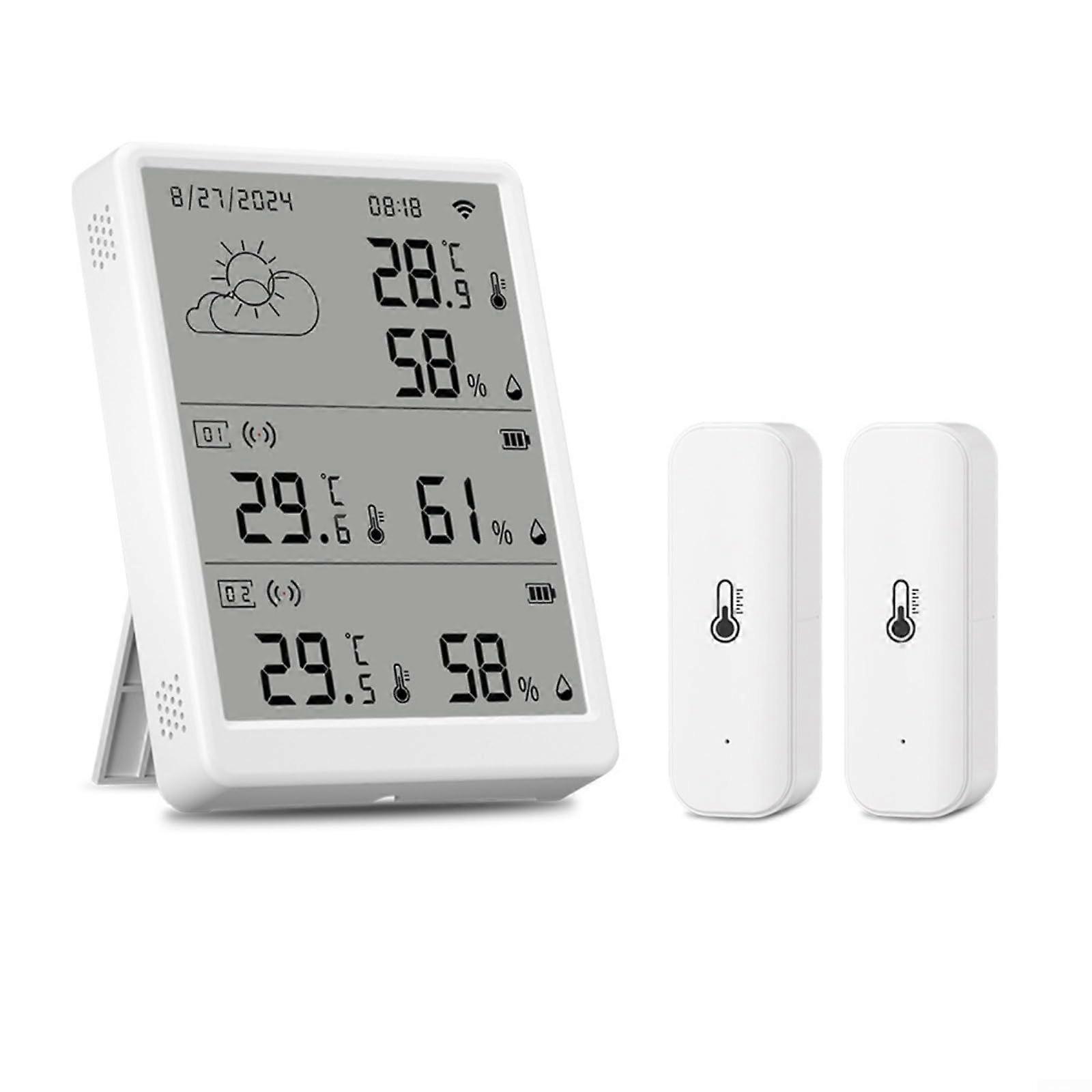 Wireless Sensor For Temperature And Humidity Mobile App Compatible Supports Multiple Sub Devices For Home Use Ref: 2956