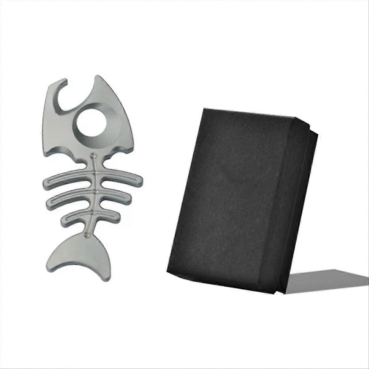 Titanium Alloy Fish Bone Keychain - Multifunctional Bottle Opener A