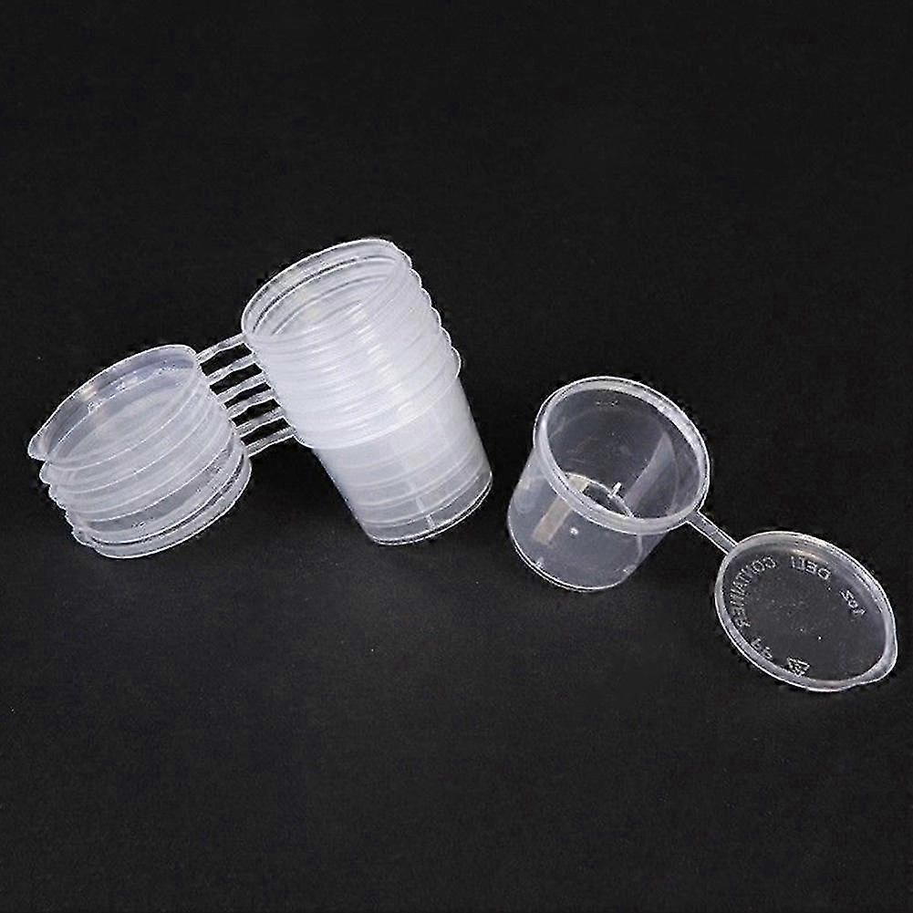 Kapaklı tek kullanımlık gıda kapları - 25 ml plastik bardaklar 10/20/30 adet