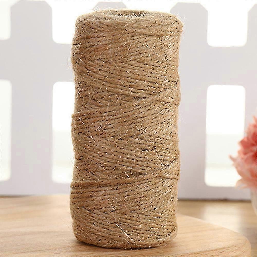 100m Natural Jute String Multi-Purpose DIY Crafts Gift Wrapping Hemp Rope Roll