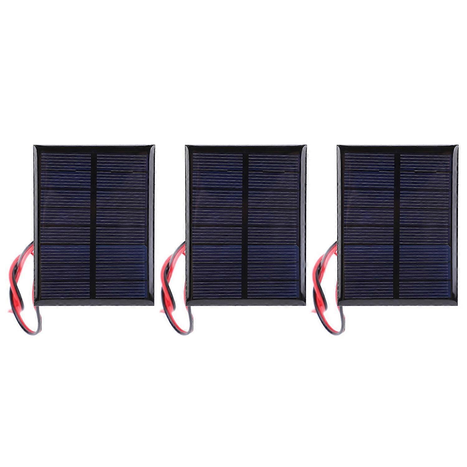3pcs DC4V 150mA Solar Panel Cell Power Module Polycrystalline Silicon Solar Panel with 30cm Cable