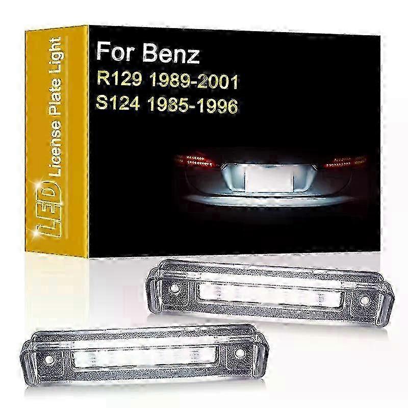 Applies to12V LED Number Plate Lamp For Benz SL-Class R129 1989-2001 E-Class S124 1985-1996 White License Plate Light Assembly