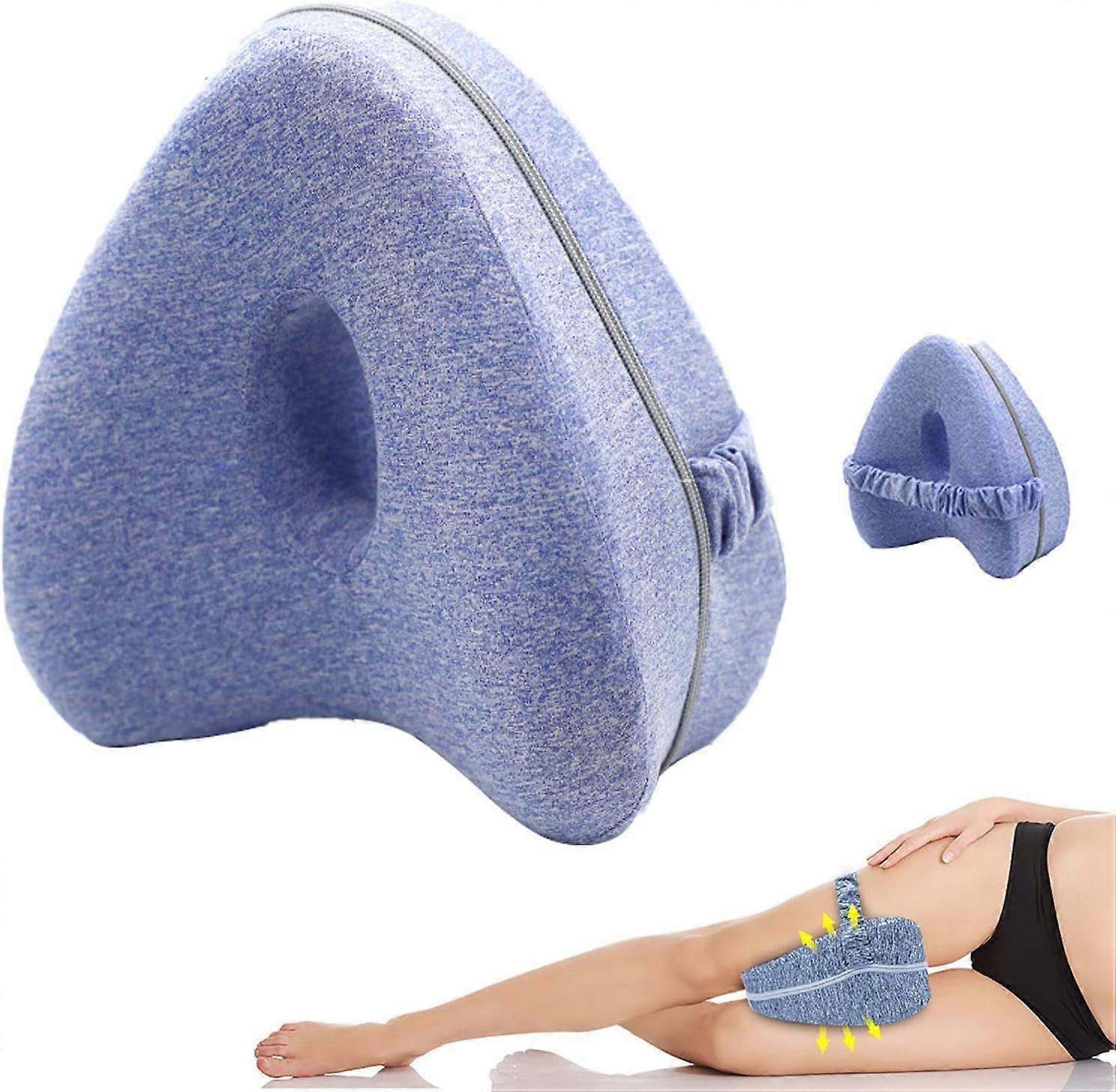Alignment Pillow For Hip Pain Relief And Sciatica, Leg Pillow For Side Sleepers, Blue