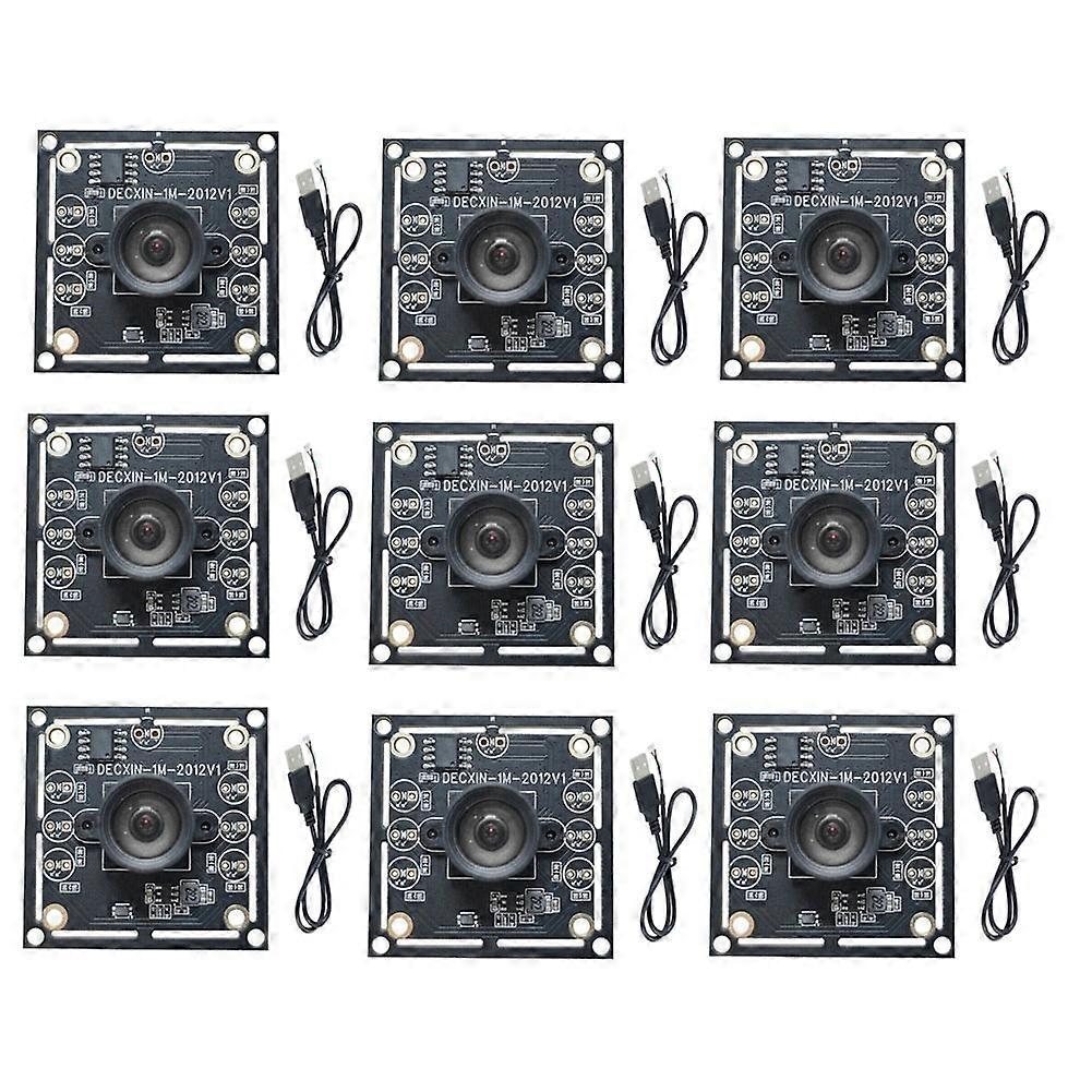 9PCS 100 Degree Camera Module 1MP OV9732 1280x720 30fps USB Camera Module Drive Free for WinXP/7/8/10 with 60cm Cable