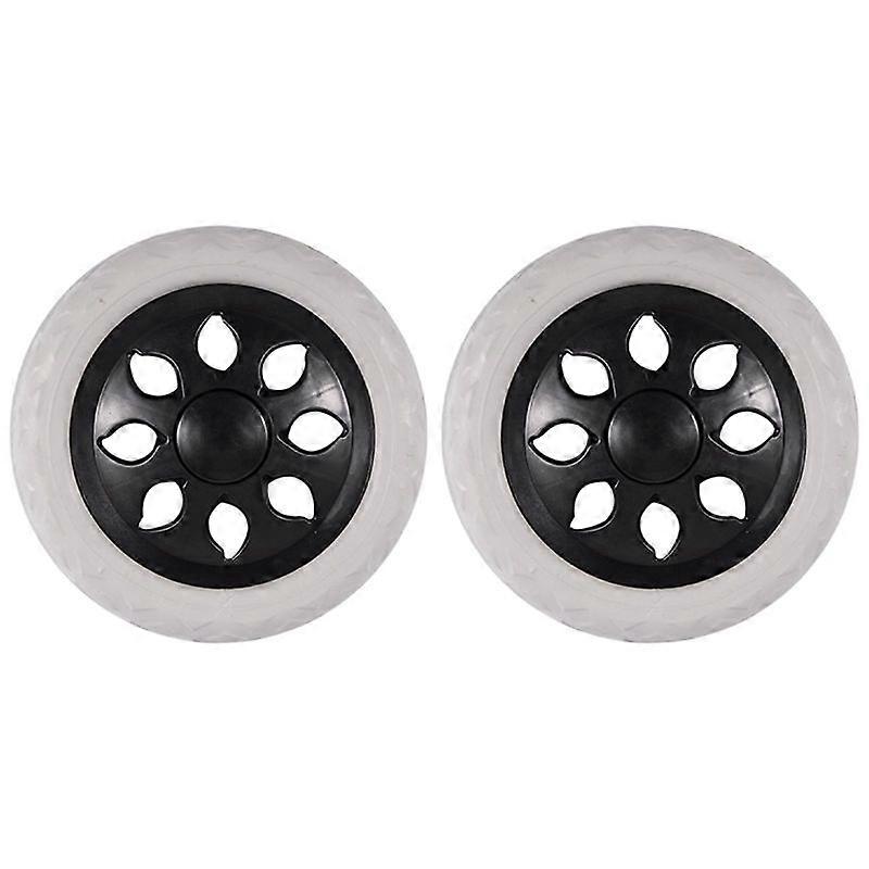 2 PCS Black White Plastic Core Foam Cartwheel Casters