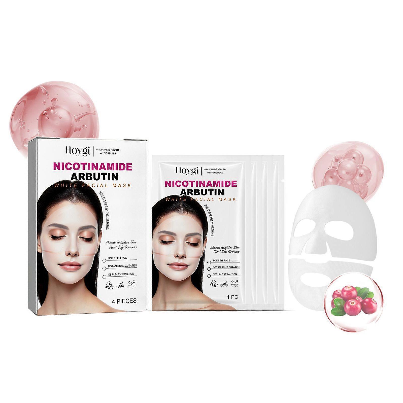 Hoygi Nicotinamide Arbutin Moisturizing Mask (Boxed) Facial Skin Hydrating Moisturizing Firming Moisturizing Essence Mask